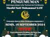 PENGUMUMAN LIBUR  DAN CUTI BERSAMA DALAM RANGKA MAULID NABI MUHAMMAD SAW